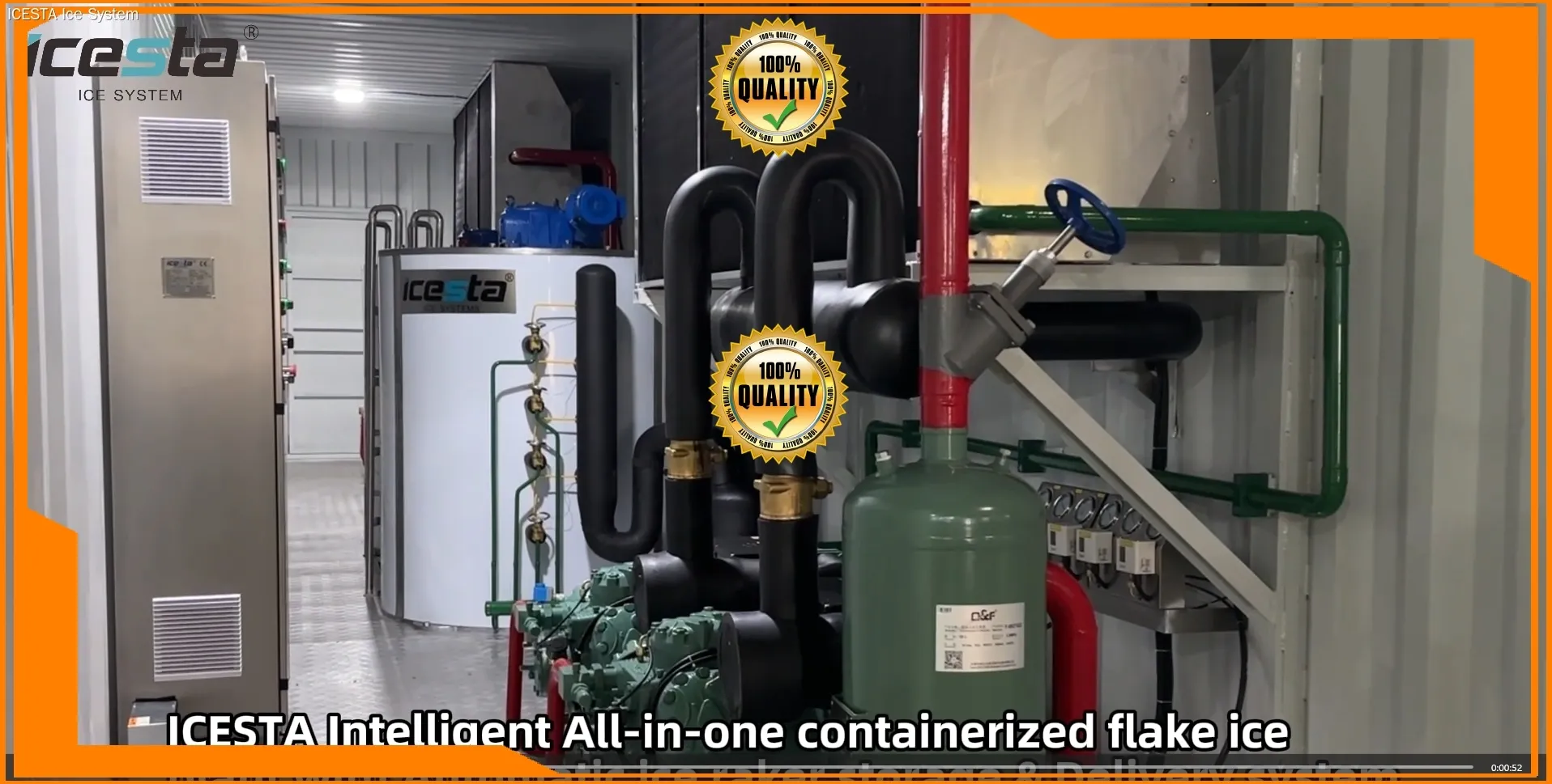 Icesta 10 Ton Containerized Flake Ice Machine - Commercial Ice Making Plant 1