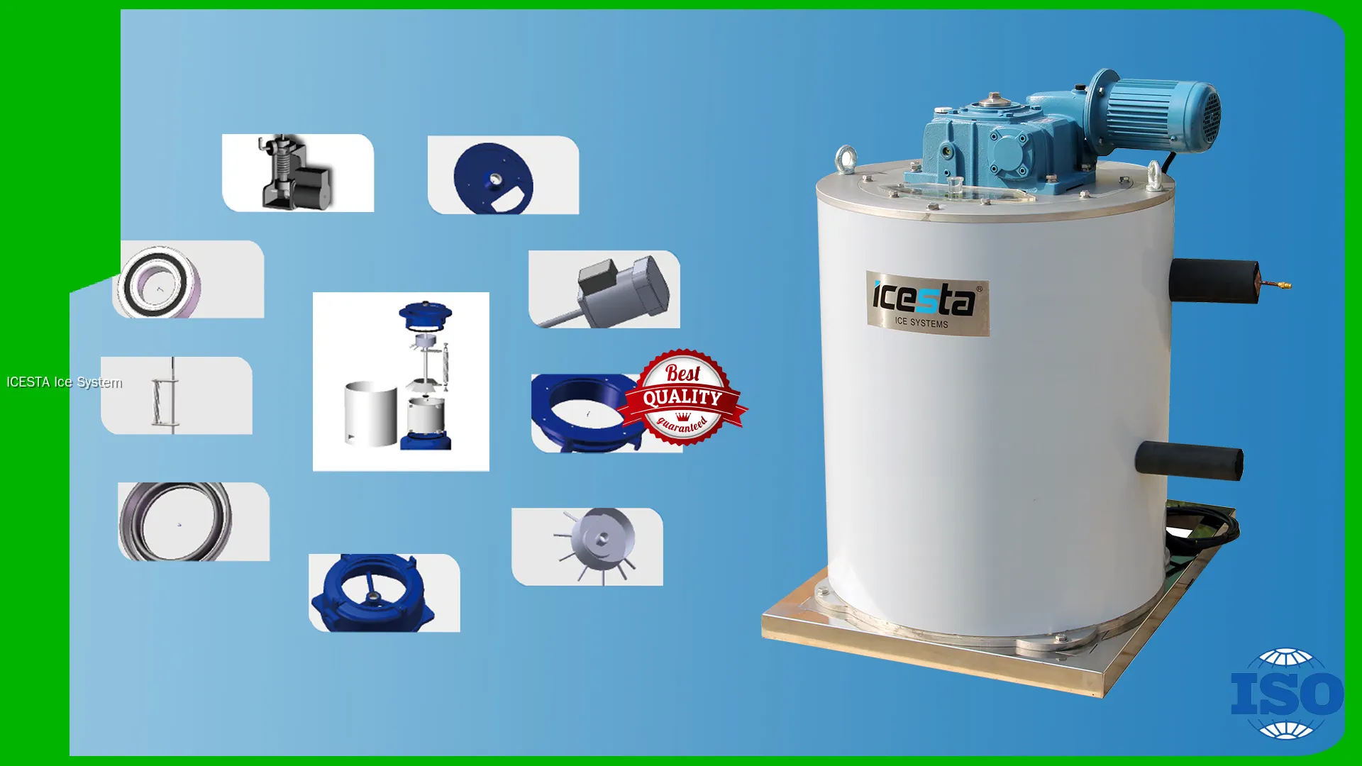 Long Lasting Stainless Steel Ice Flaker Evaporator 1