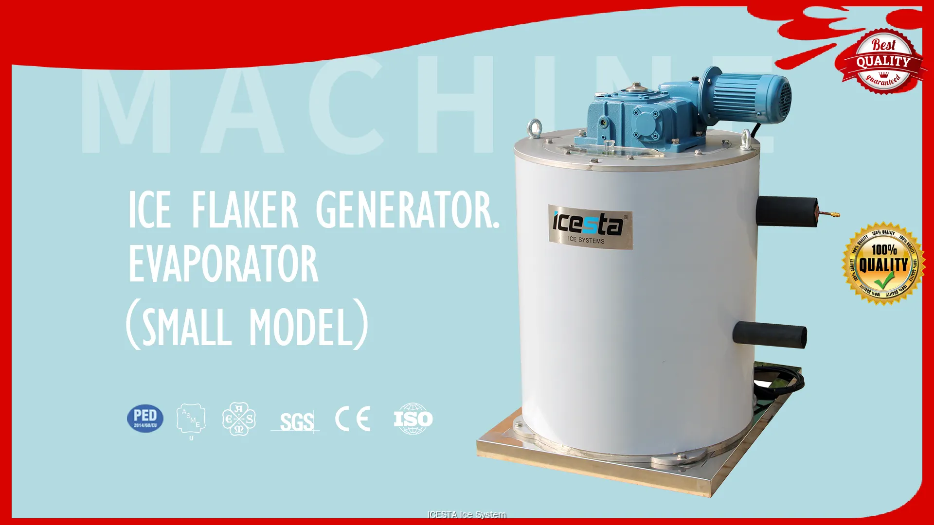ICESTA Top Quality flake ice evaporator - Choose your refrigerant - Maximum efficiency 1
