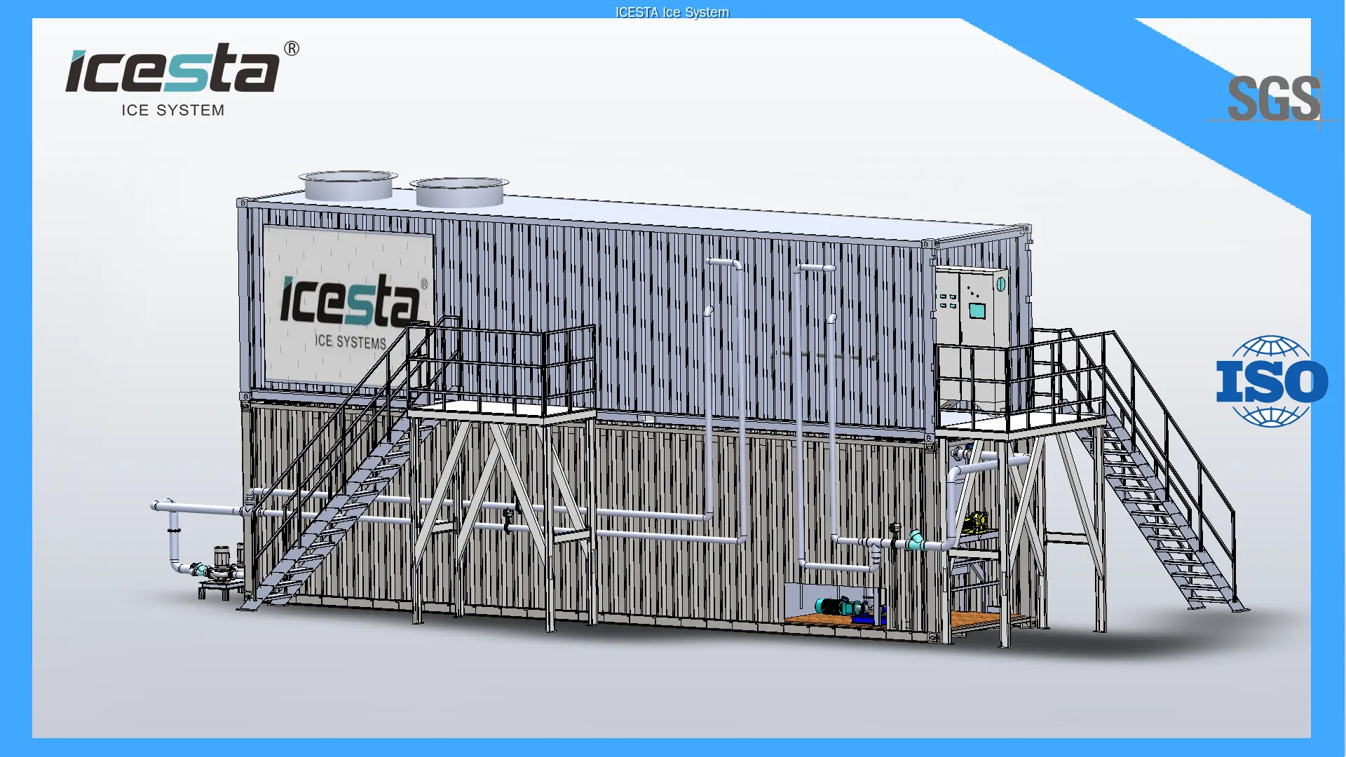 Icesta 10 Ton Industrial Containerized Ice Flake Machine - Commercial Ice Making Plant 1
