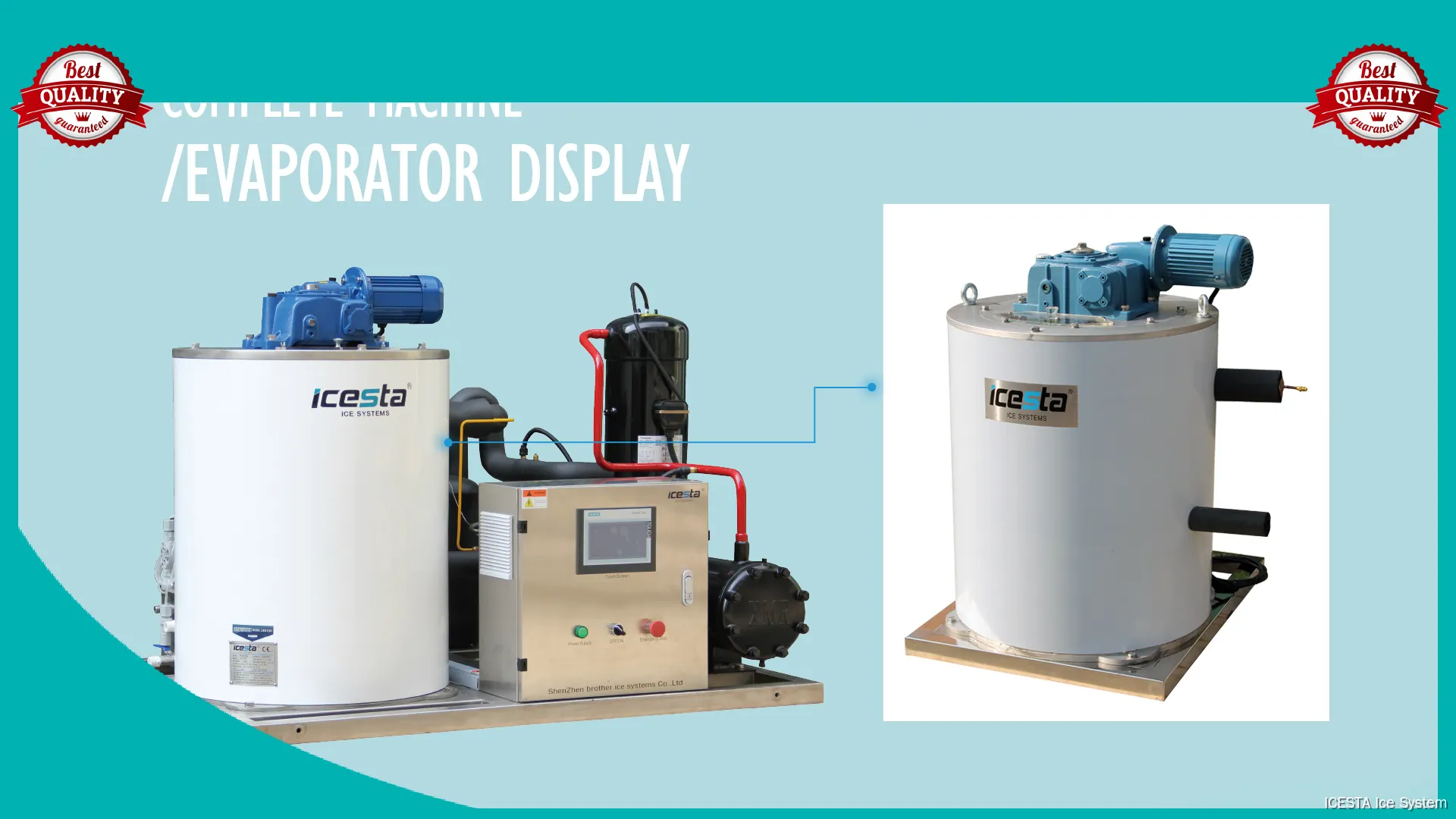 Ice Machine Evaporator: Durable, Leak-Proof, Welding Technology, Carbon/ Stainless Steel Option. 1