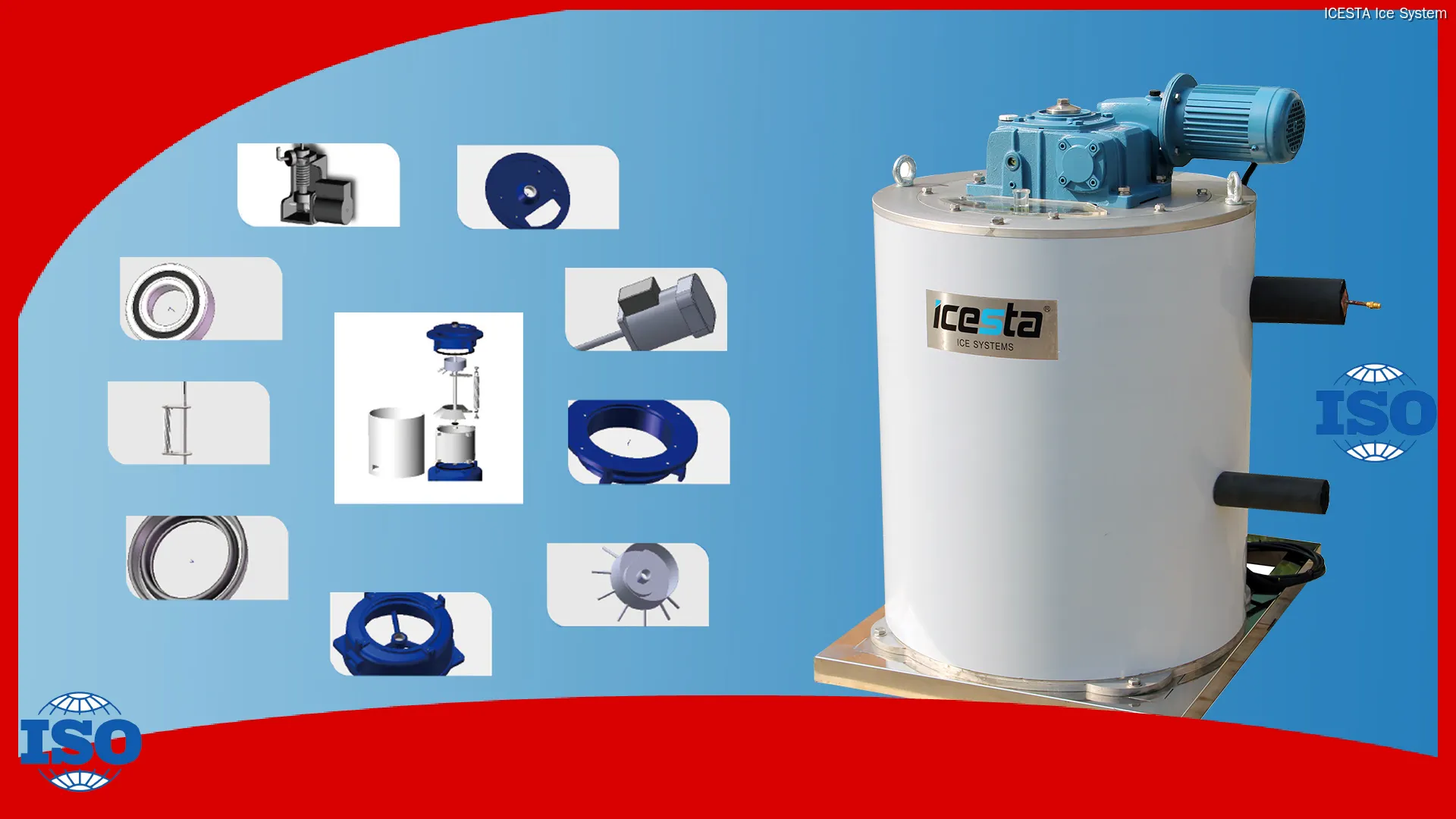 Long-lasting Ice Flaker Evaporator - Carbon/ Stainless Steel, No Rust, No Leakage 1