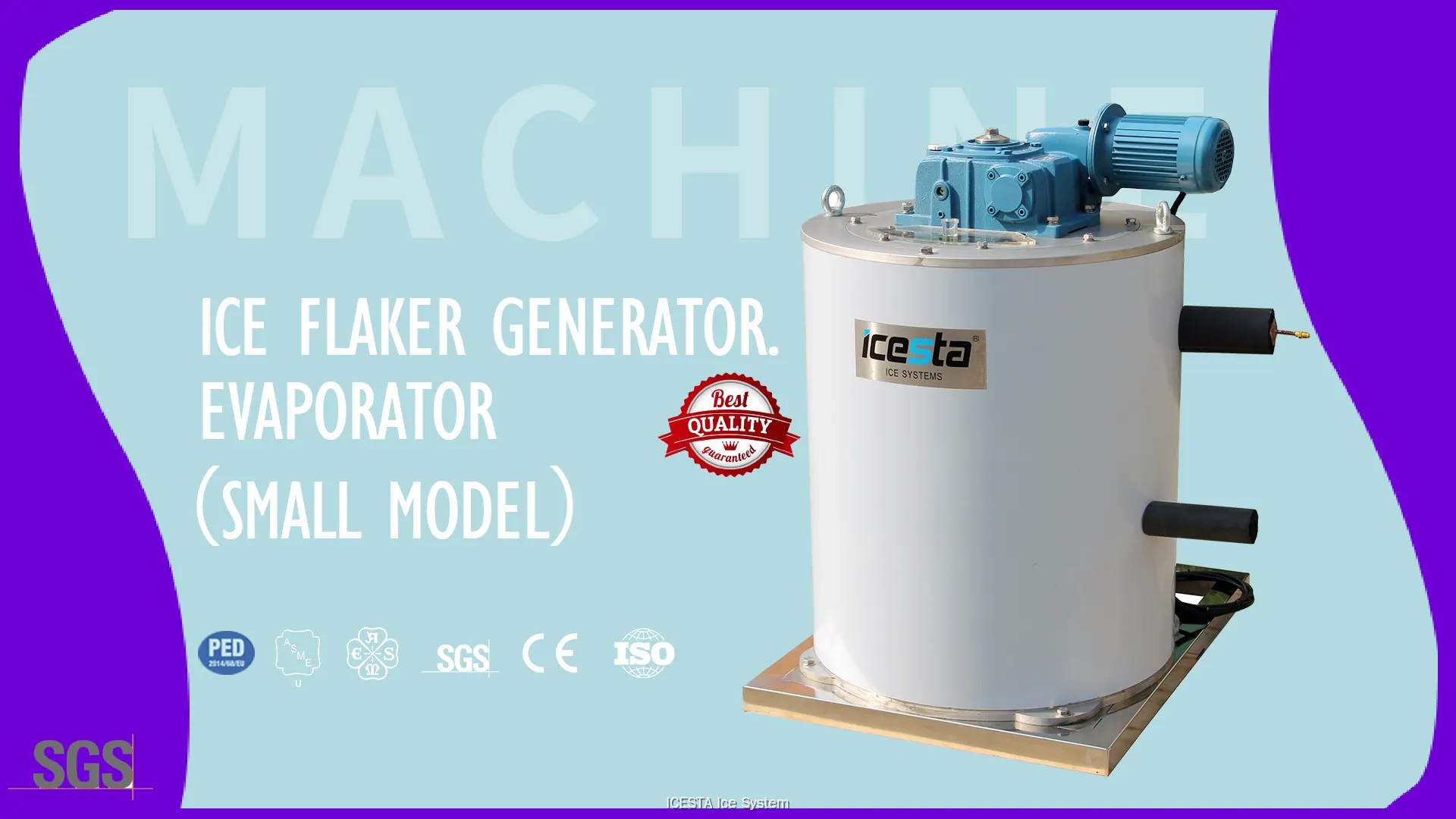 ICESTA High-Performance Flake Ice Evaporator for R22, R404A, R717 1