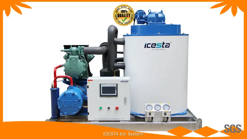 ICESTA Flake Ice Machine - Clean Ice for Supermarkets and Seafood Restaurants 1