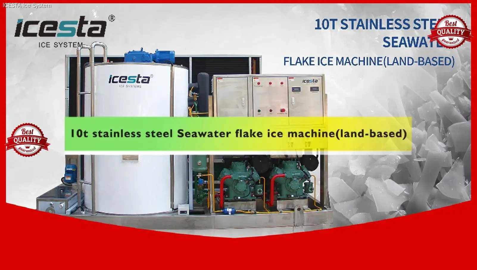 Seawater Flake Ice Machine - CE & ASME Approved 1