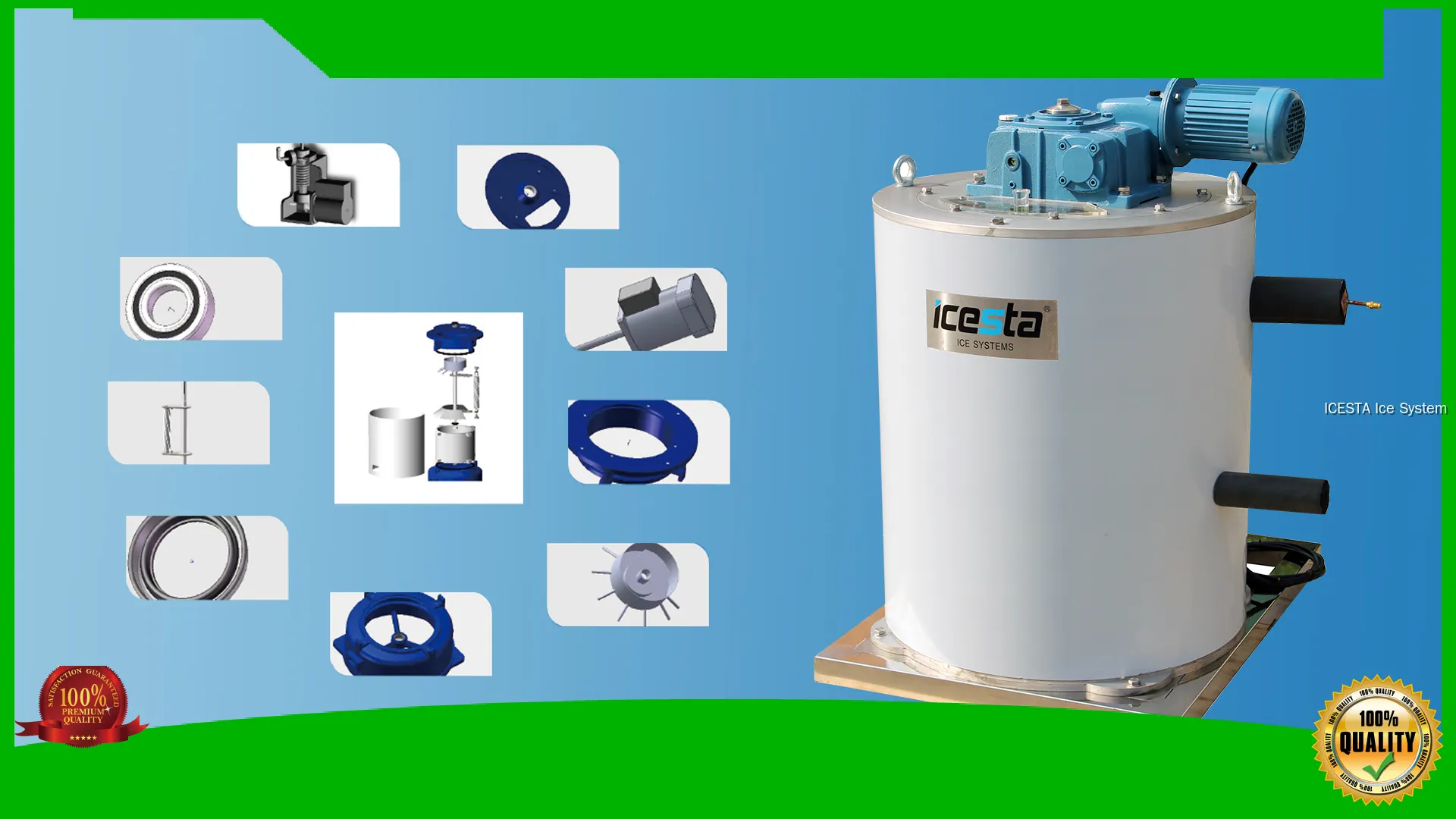 Long-lasting Stainless Steel Evaporator for Flake Ice Machine 1