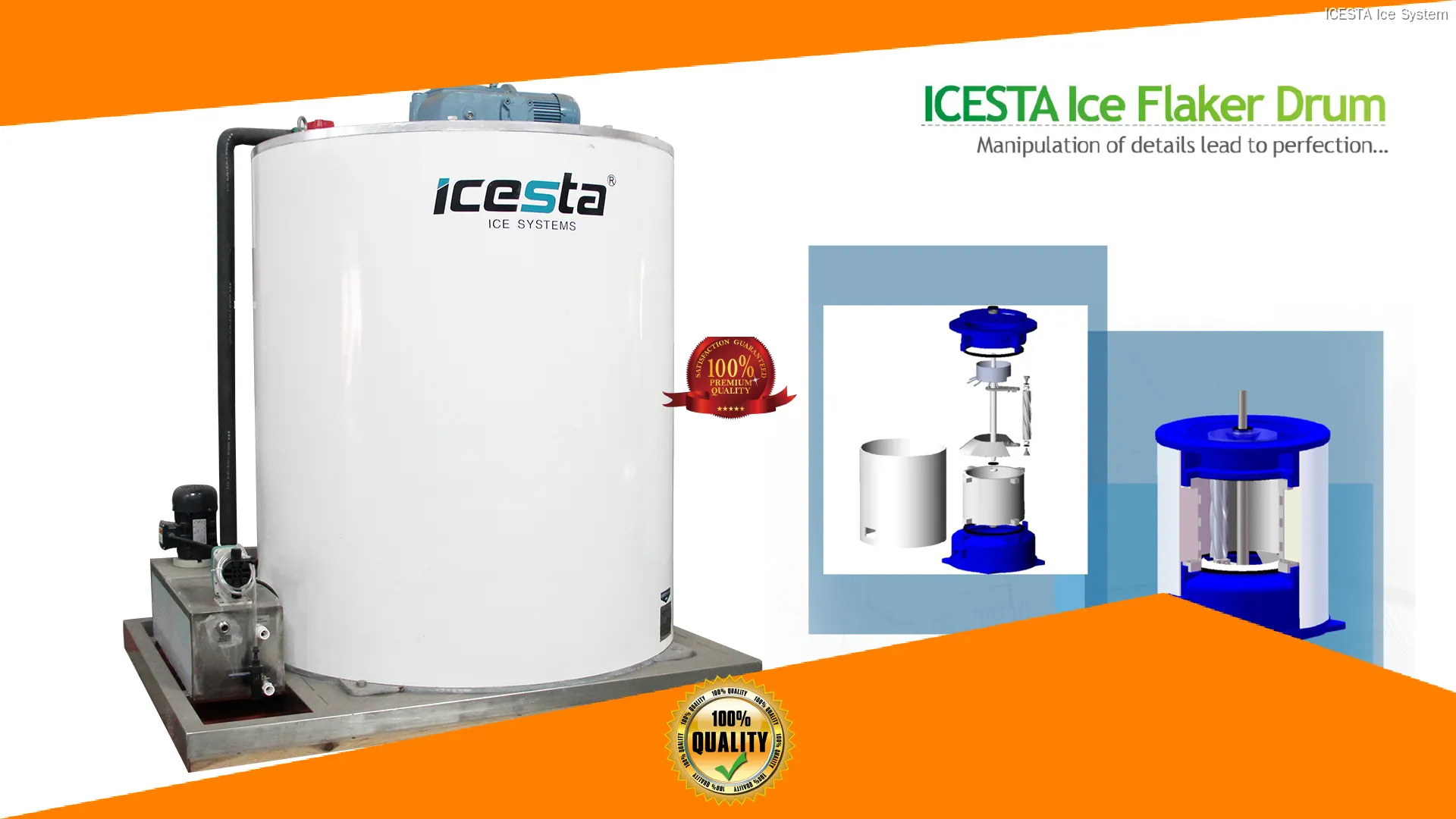Ice Flaker Evaporator: 15+ Year Lifespan, No Rust, No Leakage 1