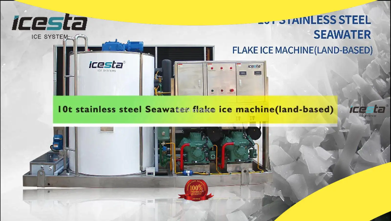 ICESTA Saltwater Flake Ice Machine - Durable Stainless Steel Design 1