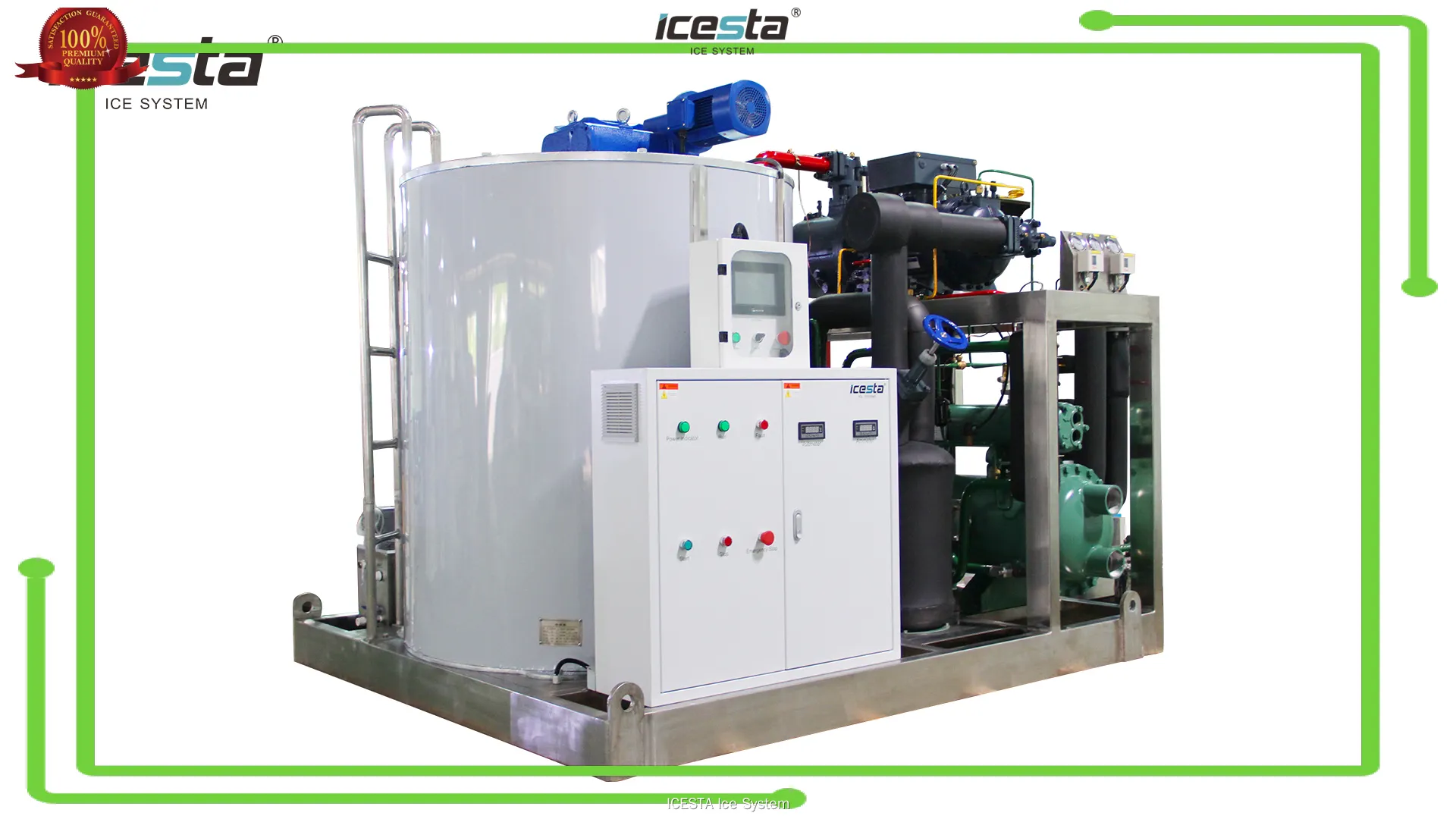 Heavy-Duty Icesta 10 Ton Industrial Flake Ice Machine – Customizable & Efficient 1