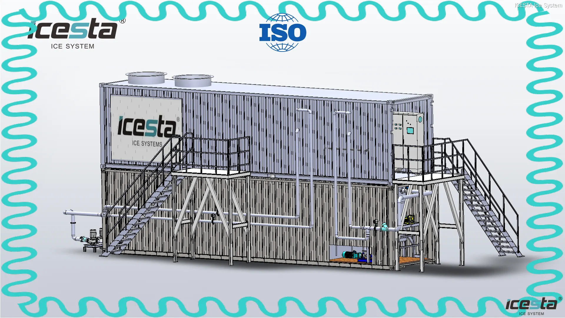 10 Ton Containerized Ice Flake Making Machine for Concrete Cooling 1