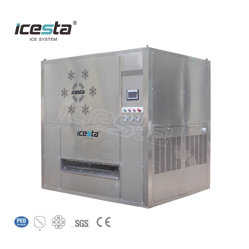 Plate Ice Machine 1 Ton Compact Food Grade Small Capacity - ICESTA 1