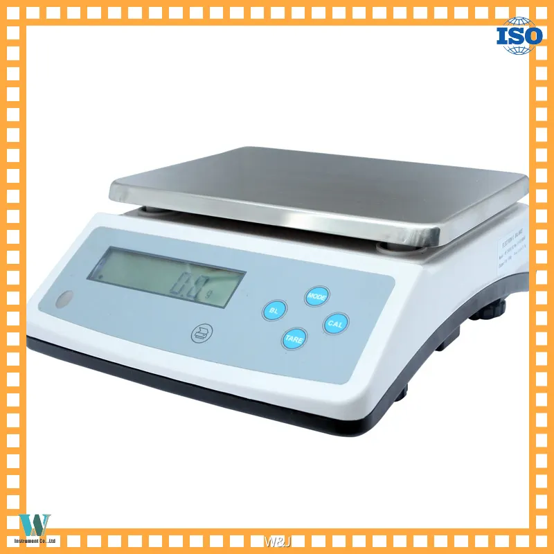 Stainless Steel Bench Scale - 10x7.5 LCD Display, Rechargeable Battery 1