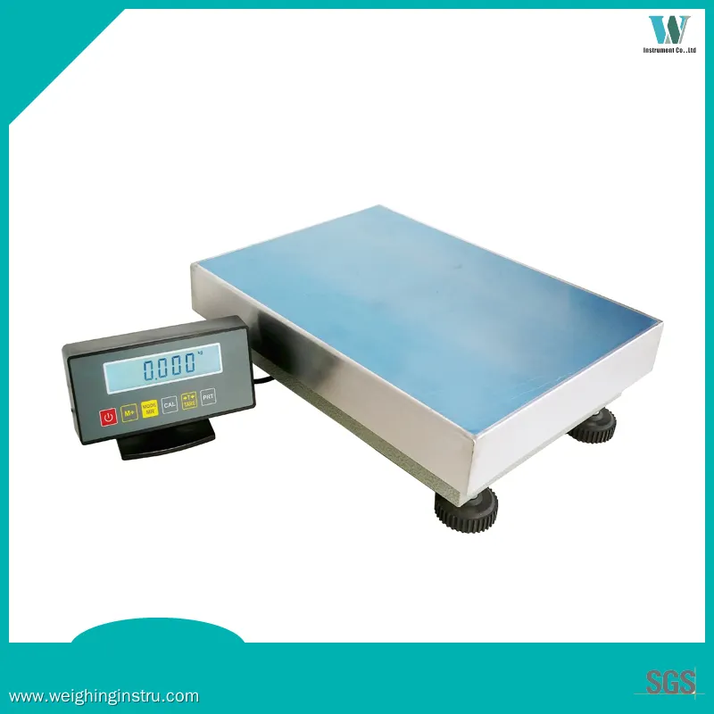 Large Platform Weighing Scale - Rechargeable Battery, LCD Display, AC/DC Power 1