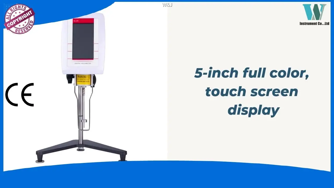 5-Inch Touchscreen Rotational Viscometer with Wide Measurement Range 1