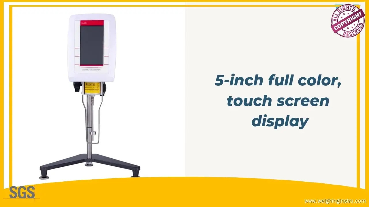 5-Inch Touchscreen Rotational Viscometer with Wide Viscosity Range 1