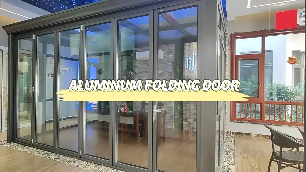 French-Style Aluminum Folding Door with Classic Grille Design 1