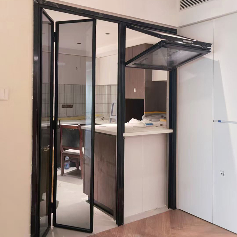 Puerta plegable de aluminio estilo francés 3
