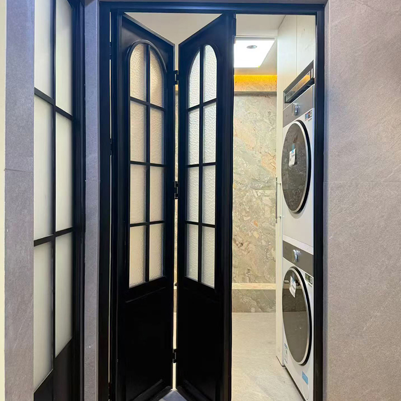 Puerta plegable de aluminio estilo francés 5