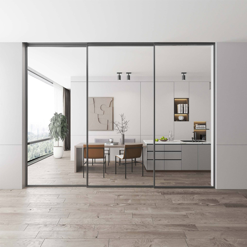 Puerta corredera de aluminio con marco ultradelgado 2