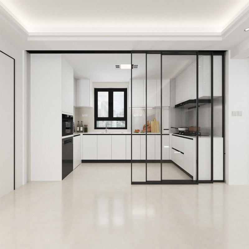 Puerta corredera de aluminio con marco ultradelgado 4