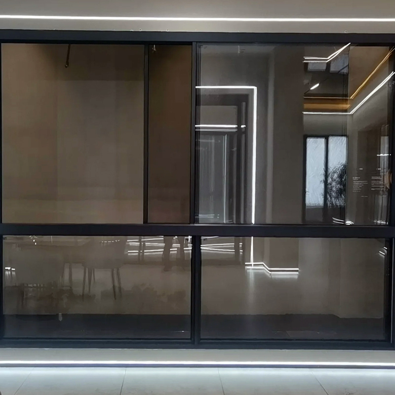 Ventana corredera panorámica de aluminio con múltiples rieles 3