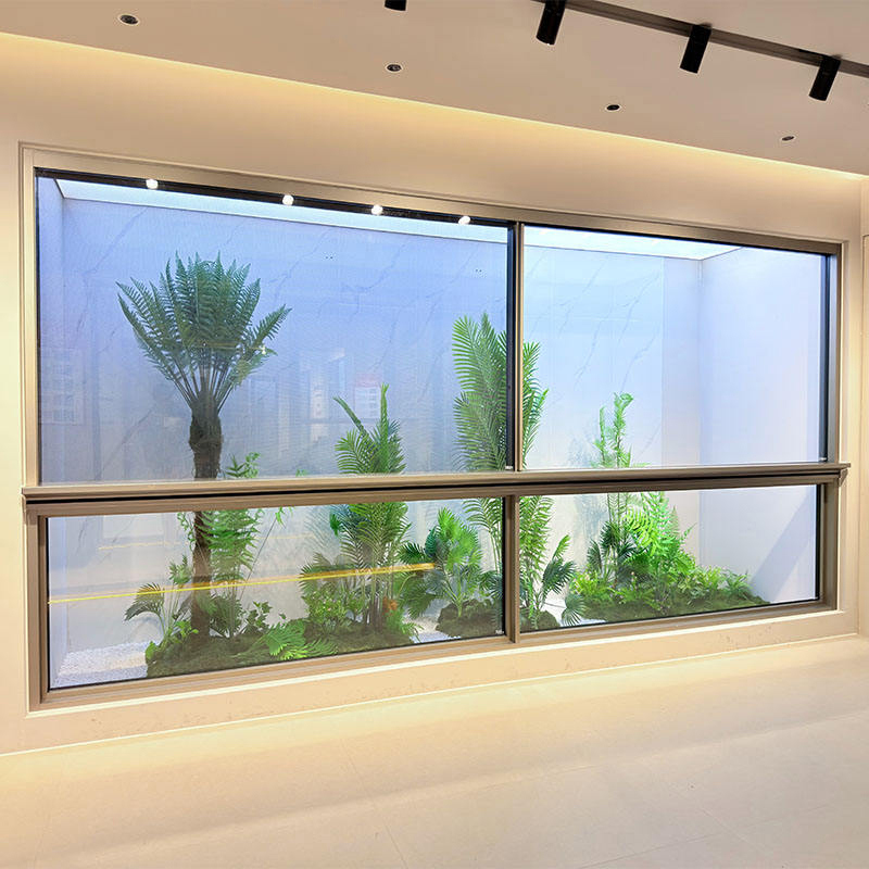Ventana corredera panorámica de aluminio con múltiples rieles 4
