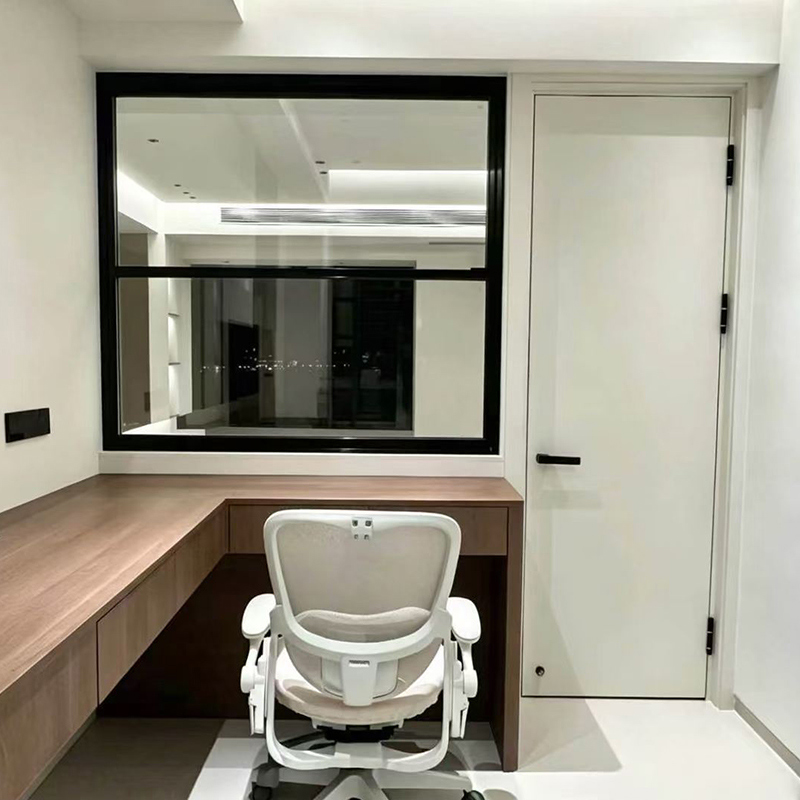 Ventana corredera vertical de aluminio de deslizamiento suave 8