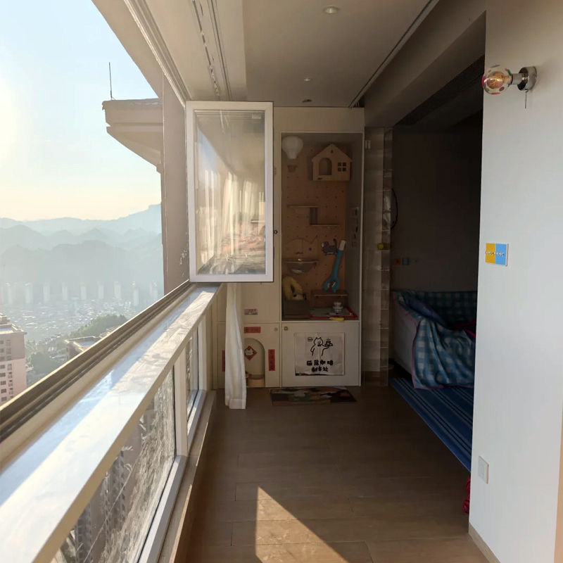 Ventana panorámica plegable de aluminio con rotura de puente térmico 6