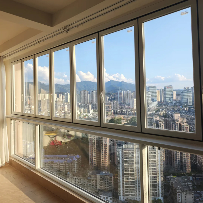 Ventana panorámica plegable de aluminio con rotura de puente térmico 4