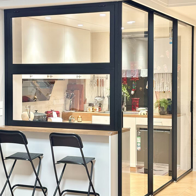 Ventana plegable vertical de aluminio con rotura de puente térmico 4