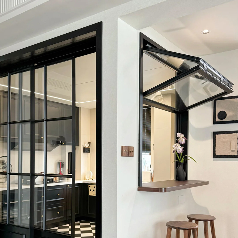 Ventana plegable vertical de aluminio con rotura de puente térmico 2
