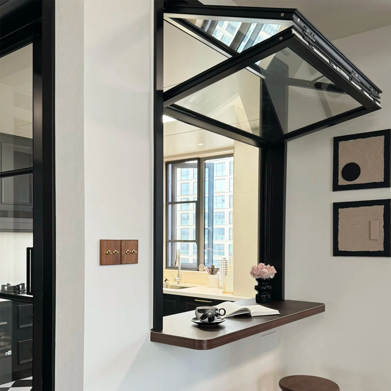 Ventana plegable vertical de aluminio con rotura de puente térmico 3