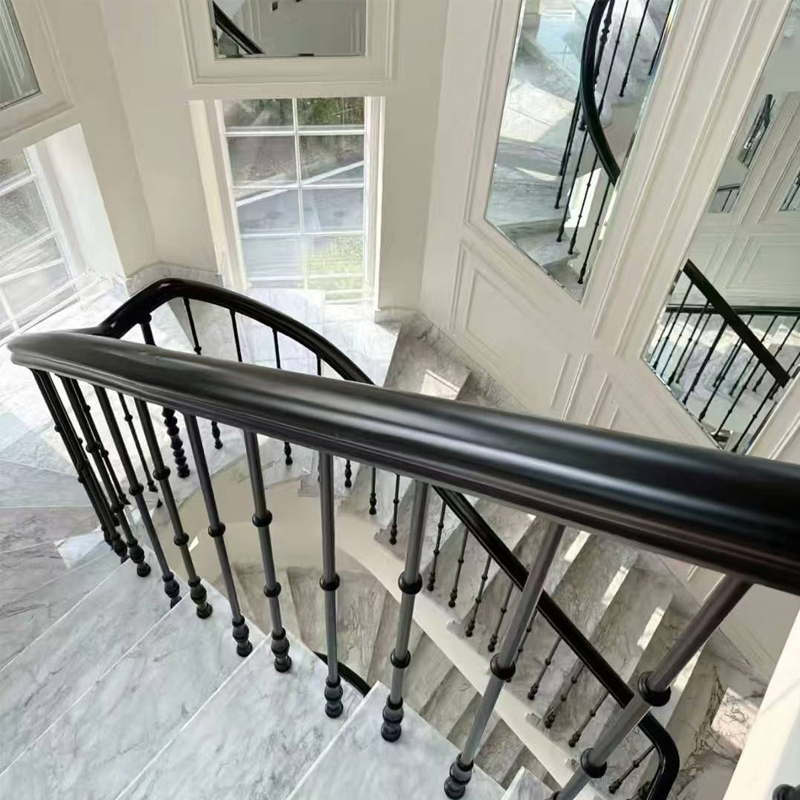 Barandilla de escalera de aluminio con pasamanos 3