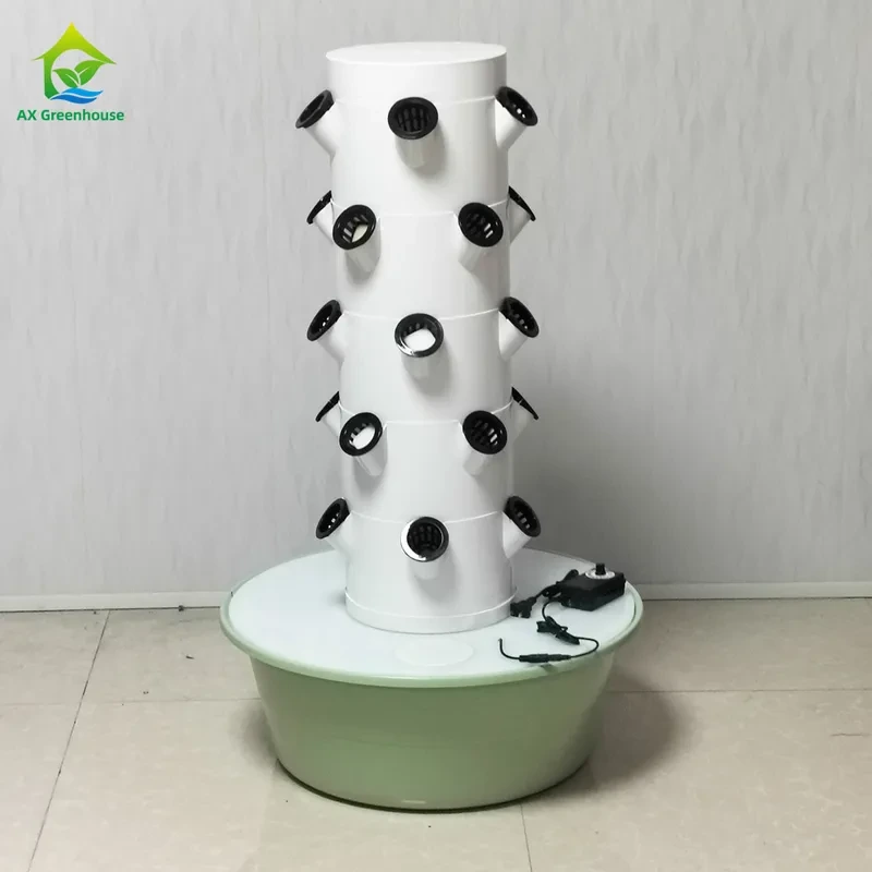 Torre hidropónica de pétalos multicapa personalizada con 5 agujeros verticales por capa para lechuga 1