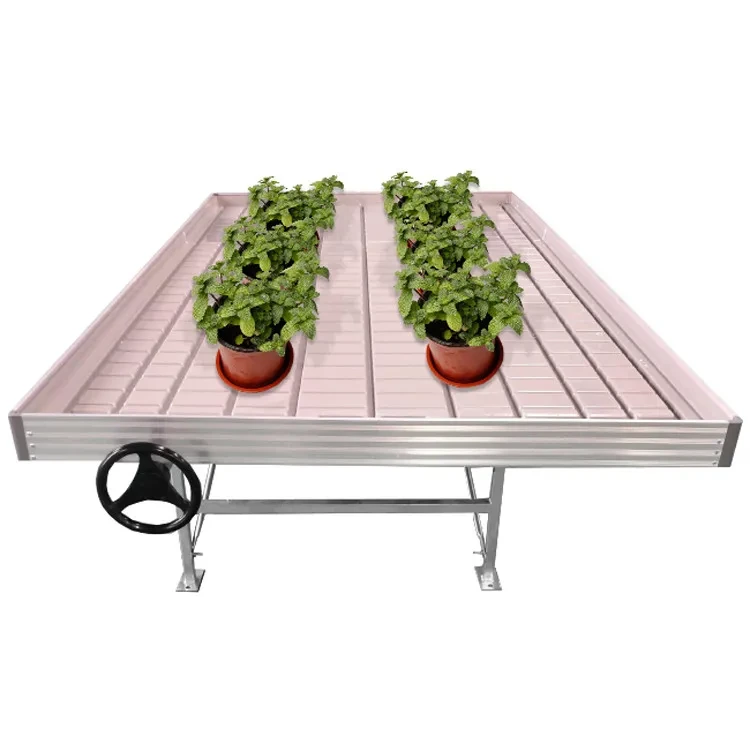 Mesa de cultivo hidropónica sin suelo Ebb Flow, mesa rodante, semillero 1