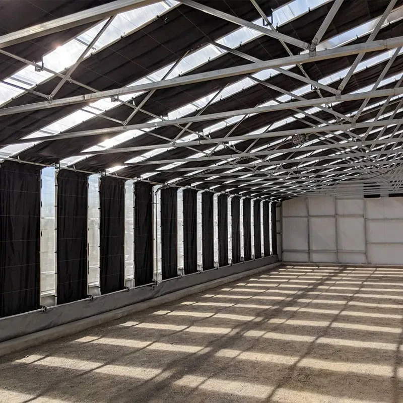 Serre totalement obscure avec film occultant et structure en tubes d'acier galvanisé à chaud sur mesure 1