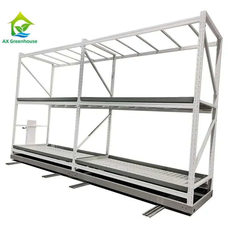 Sistemas de cultivo de invernadero rodantes personalizados con bandeja de alimentos ABS para la plantación de plántulas 1