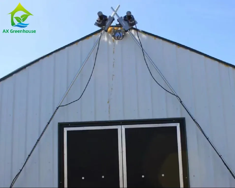 Invernadero eléctrico enrollable con película de plástico y luz opaca automática 1