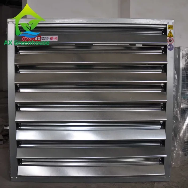 نظام تبريد احترافي للبيوت الزجاجية مزود بمروحة شفط صناعية مثبتة على الحائط 1