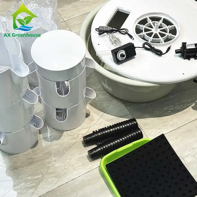 برج زراعة الخس بنظام الزراعة المائية، يتكون من 4/6/8/10 طبقات، مناسب للزراعة الداخلية المنزلية. 1