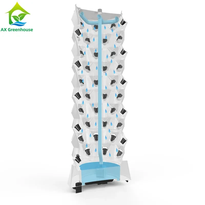 نظام الزراعة المائية بدون تربة، بطول يتراوح بين 1 و30 مترًا، مزود بقنوات PVC بيضاء، ونظام NFT للزراعة المائية. 1