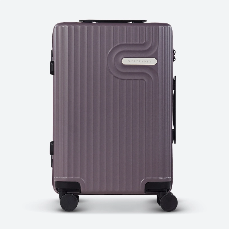 Custom 20/24/28 inch Polycarbonate Zipper Luggage CL-2614, Travel Suitcase with Integrated Rear Cup Holder, Manufacturer Damao-shine 1