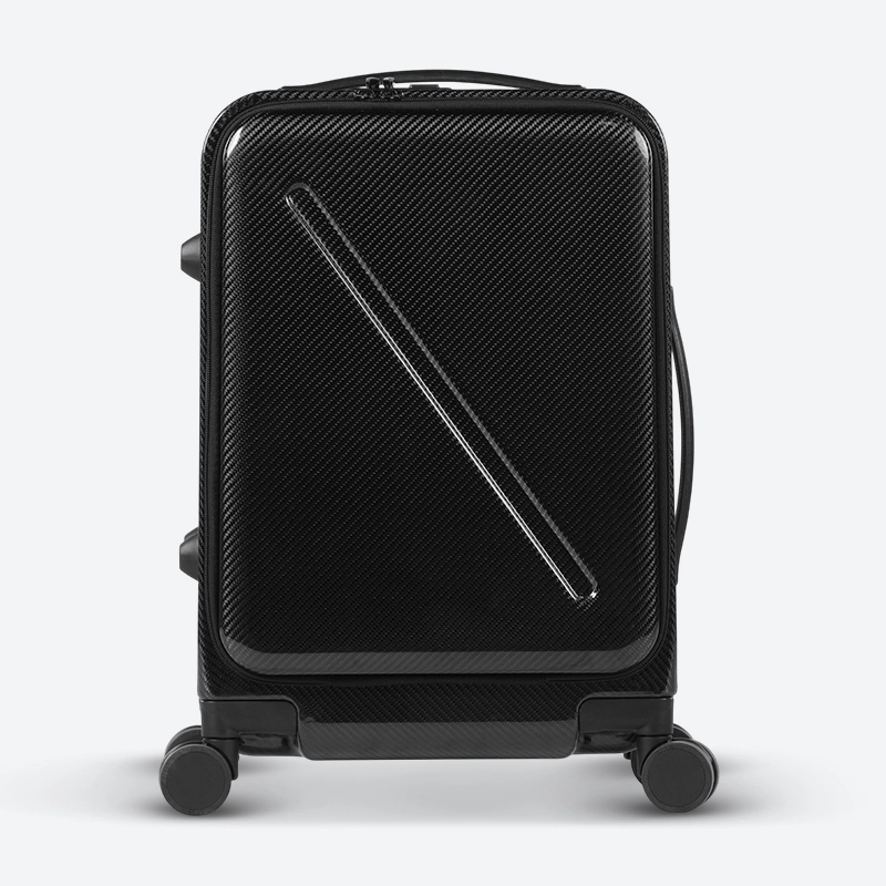 Custom Premium Carbon Fiber Carry-On Luggage TX-1, 20 inch Front-Opening Deep Barrel Business Travel Spinner Suitcase, Manufacturer Damao-shine 1