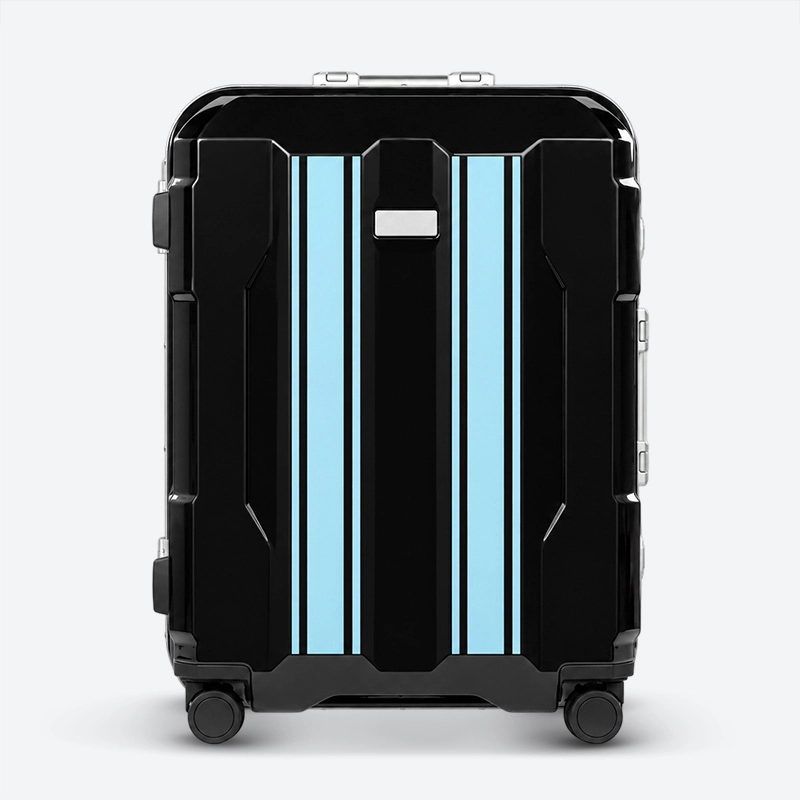 Custom 20/24 Inch Aluminum-Frame Hard-Shell Luggage DL2756, 3D Ribbed Check-in & Carry-on Suitcase 1