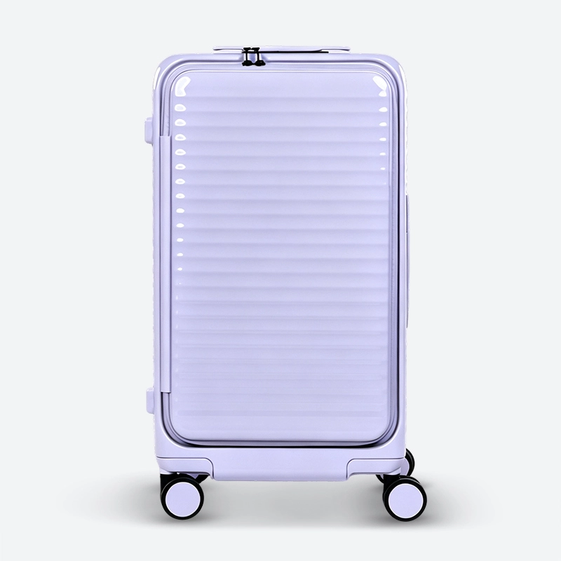 CL2857-20/24/28 inch, Custom Front-Open Deep-Storage Polycarbonate Zipper Luggage, Large Capacity Hard Shell Suitcase 1