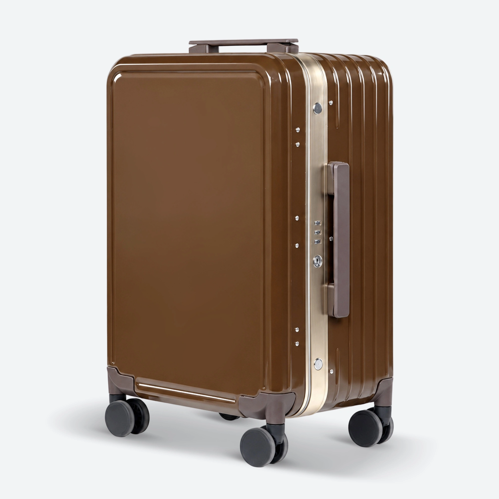 DL2653, Valise cabine rigide haut de gamme 20 pouces avec cadre en aluminium, valise cabine de luxe 1
