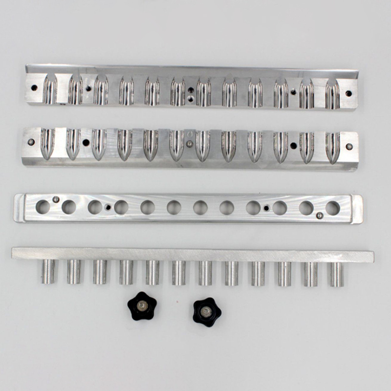 Molde de aluminio para rellenar barras de labios, 12 cavidades. 3