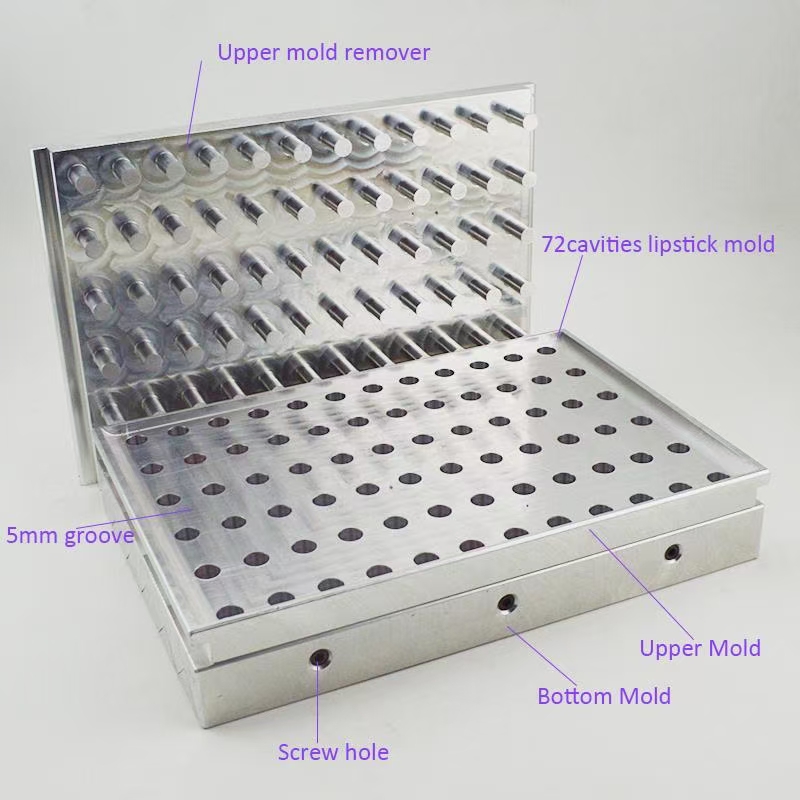 Moule à baume à lèvres | Plateau de remplissage en aluminium, 12 à 100 cavités 6