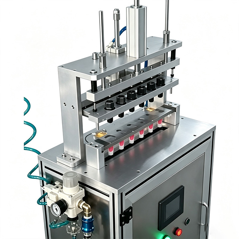 Video thumbnail of 6 cavity silicone lipstick demolding machine in operation