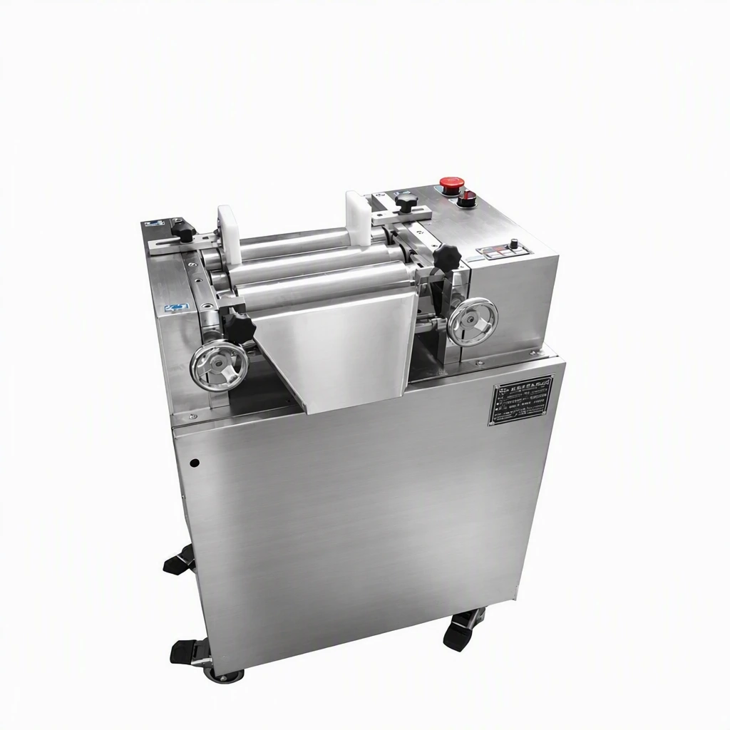 Máquinas de fabricación de jabón de tres rodillos S150 en venta. Máquina de molienda de tres rodillos para lápiz labial. 1